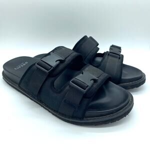 Greats Brooklyn Black Utility Slides Sandals Gorpcore Buckles Men's size 11